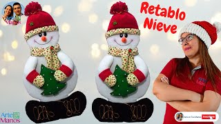 🔴Cómo Hacer MUÑECOS DE NIEVE en Retablo de Madera MDF o CARTÓN  Tutorial Arte en Tus Manos ⛄⛄ [upl. by Nhtanhoj]