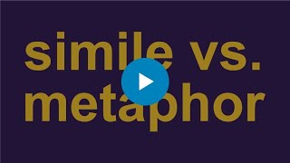 Simile vs Metaphor Do You Know The Difference [upl. by Vincenz]