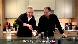 aerolatte  milk frother makes three layer caffè latte macchiato [upl. by Leavitt163]