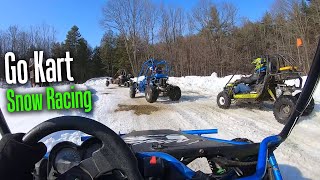 Racing Off Road Go Karts in the Snow 2020 [upl. by Ardnuhsor452]