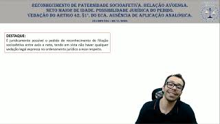 STJ INFO 834 paternidade socioafetiva e adoção [upl. by Lars]