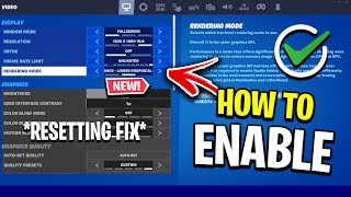 How To Enable Performance Mode In Fortnite Chapter 4 Settings Resetting Fix [upl. by Acirederf650]