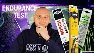 The Best Wiper Blades  2020 ENDURANCE TEST  Bosch Aerotwin VS SWF VisioNext VS Valeo First [upl. by Anawyt]