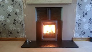 Purevision High Definition 5kw multi  fuel stove installation [upl. by Enneyehc]