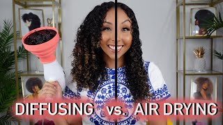 DIFFUSING VS AIR DRYING  Curly Hair Tips  BiancaReneeToday [upl. by Sharline688]