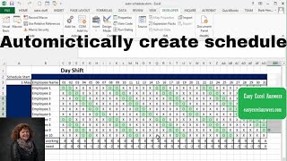 Automatically create shift schedule in Excel [upl. by Haerdna]