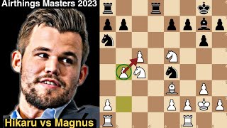 Hikaru Nakamura vs Magnus Carlsen  Airthings Masters 2023 [upl. by Garnette]