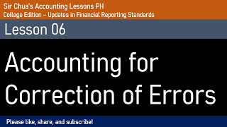 Accounting for Correction of Errors [upl. by Graham660]