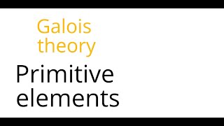 Galois theory Primitive elements [upl. by Peednus]