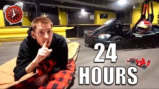 24 HOUR OVERNIGHT CHALLENGE IN GO KART TRACK [upl. by Dannon]