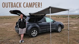 A Clever Subaru Outback Camping Setup SUV Camper Build [upl. by Eceinehs303]