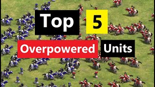 Top 5 Overpowered Units in Age of Empires 2 [upl. by Anidnamra]