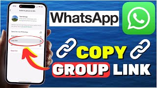 How To Copy WhatsApp Group Link [upl. by Lotta388]