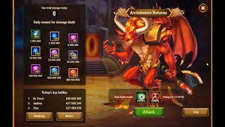 Hero Wars Archdemon returns  One of the best reported teams [upl. by Nnairak]