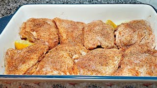 Crispy Baked Chicken Recipe  Easy Baked Chicken Thighs [upl. by Kipton]