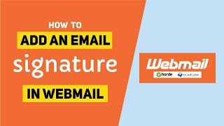 How To Add Email Signatures in Webmail Roundcube [upl. by Shult]