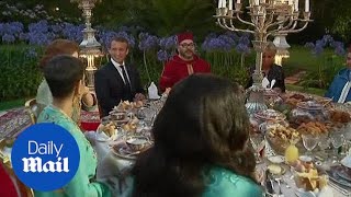 Macron meets for dinner with King Mohammed VI in Morocco  Daily Mail [upl. by Monsour]