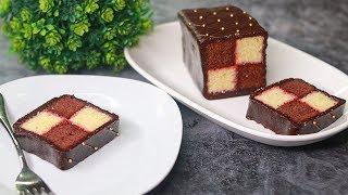 Battenberg Cake Recipe  Eggless amp Without Oven  Yummy [upl. by Lleze177]