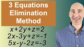 Solving Systems of 3 Equations Elimination [upl. by Winn]