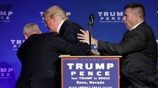 Donald Trump rushed off stage during rally in Nevada [upl. by Shere459]