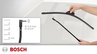 Small Pin Connection  How to Install Bosch PureVision Wiper Blades [upl. by Essenaj681]