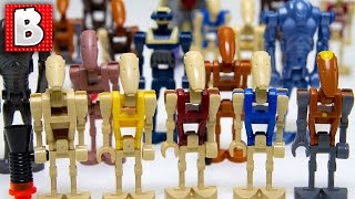 Every Lego Battle Droid Minifigure Ever Made  Rare Tactical Droid  Collection Review [upl. by Susan]