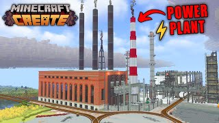 I Built a Working ELECTRICITY⚡Power Plant In Create Mod [upl. by Chiquita]