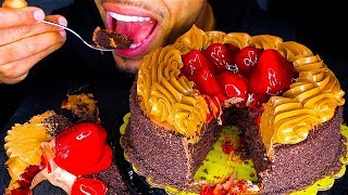 ASMR CHOCOLATE CAKE EATING BIG BITES MUKBANG  NO TALKING [upl. by Aehsan293]