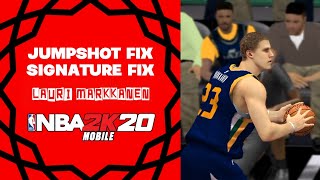 Lauri Markkanen Jumpshot Fix  NBA2K20 MOBILE [upl. by Eniawed477]