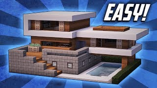 Minecraft How To Build A Large Modern House Tutorial 19 [upl. by Hodosh]