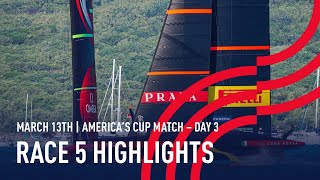 36th Americas Cup Race 5 Highlights [upl. by Sigismondo]