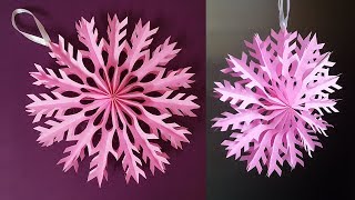 How to Make Snowflakes out of Paper  Beautiful 3D Christmas Snowflakes [upl. by Pearlstein]