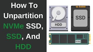 How To Unpartition Or Delete Partitions For Your SSD m2 NVMe SSD And HDD In Windows 10 [upl. by Adlin]