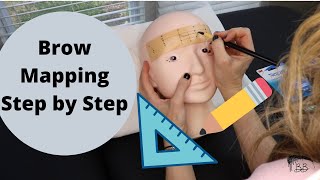 Brow Mapping Step by Step on mannequin head [upl. by Leiba865]