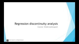 Regression Discontinuity Analysis [upl. by Elakram]