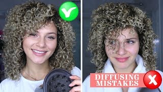 4 CURLY HAIR DIFFUSING MISTAKES THAT EVERYONE MAKES  HOW TO FIX THEM [upl. by Morgana]