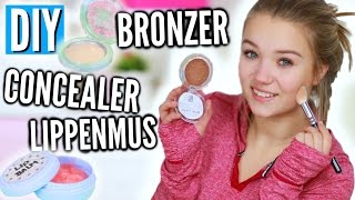 DIY SCHMINKE ♡ Bronzer Concealer Lippenmus  Julia Beautx [upl. by Menard137]