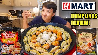 Trying EVERY DUMPLING at HMART KOREAN SUPERMARKET Noodles amp Dumplings Taste Test Part 1 [upl. by Lowenstein]