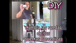 DIY Como cambiar ruedas de puerta corrediza [upl. by Aerdua]