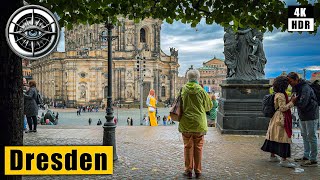 Dresden Autumn Walking Tour 🇩🇪 Germany 4K HDR ASMR [upl. by Aratahs182]