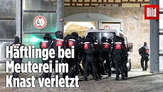 Gefängnismeuterei Polizei stürmt Knast in Thüringen  JVA Untermaßfeld [upl. by Leahcin]